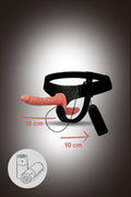 Doppelt vibrierender Strap-On-Dildo 18cm/10cm