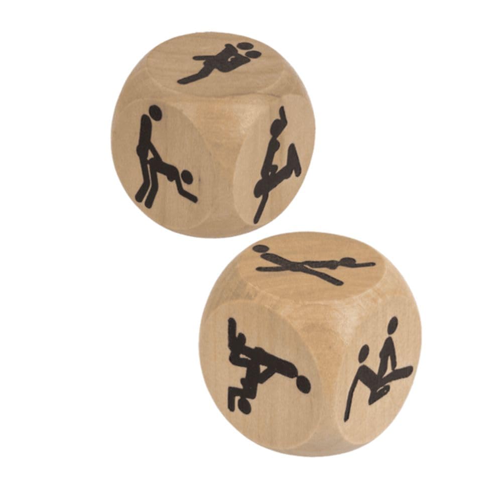Dado in legno a 6 facce con le posizioni del kamasutra