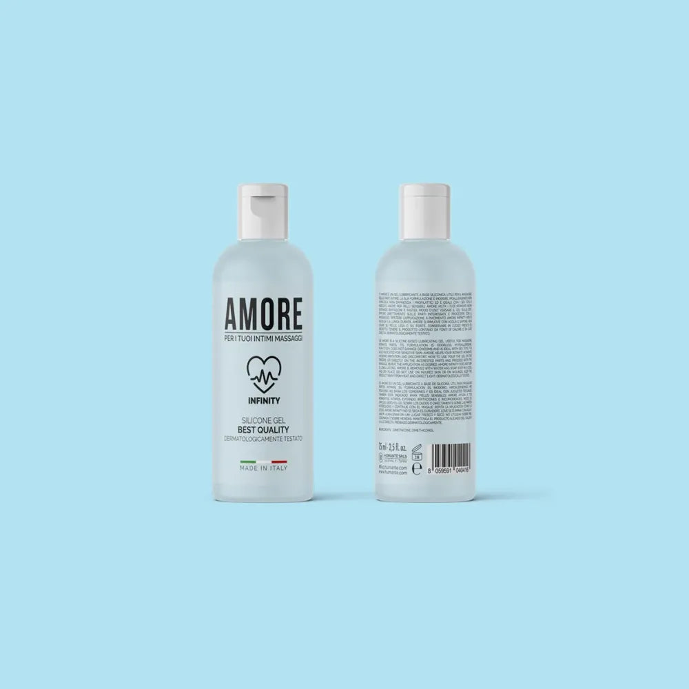 AMORE è il gel lubrificante intimo a base d’acqua pensato per rendere ogni incontro più fluido, naturale e confortevole. È delicatissimo anche sulle pelli più sensibili, non unge, non macchia, non ha odori invadenti — solo carezze lisce e senza intoppi. 