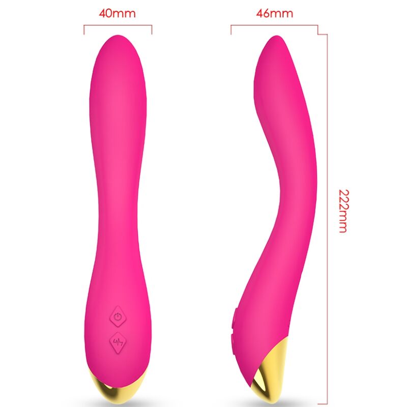 SexToy per lei: vibratore vaginale curvato super flessibile. Materiale: ABS/Silicone.
