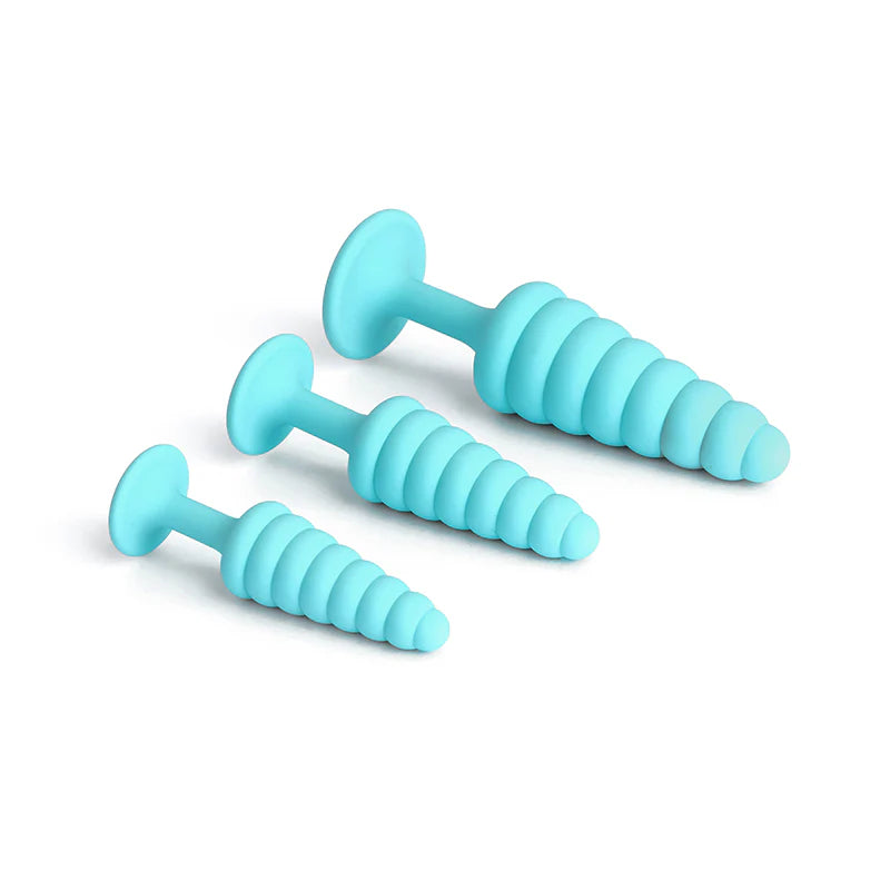 Kit di 3 plug anali di dimensioni crescenti: sextoy anale.