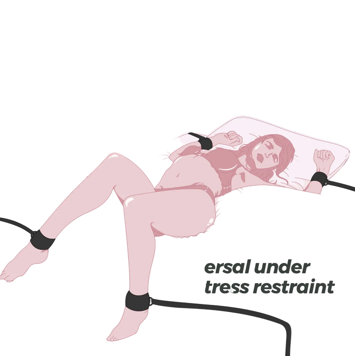 Cinghie costrittive bondage per il letto, si posizionano sotto il materasso e sono regolabili, si adattano ad ogni tipo di letto sia singolo che matrimoniale.