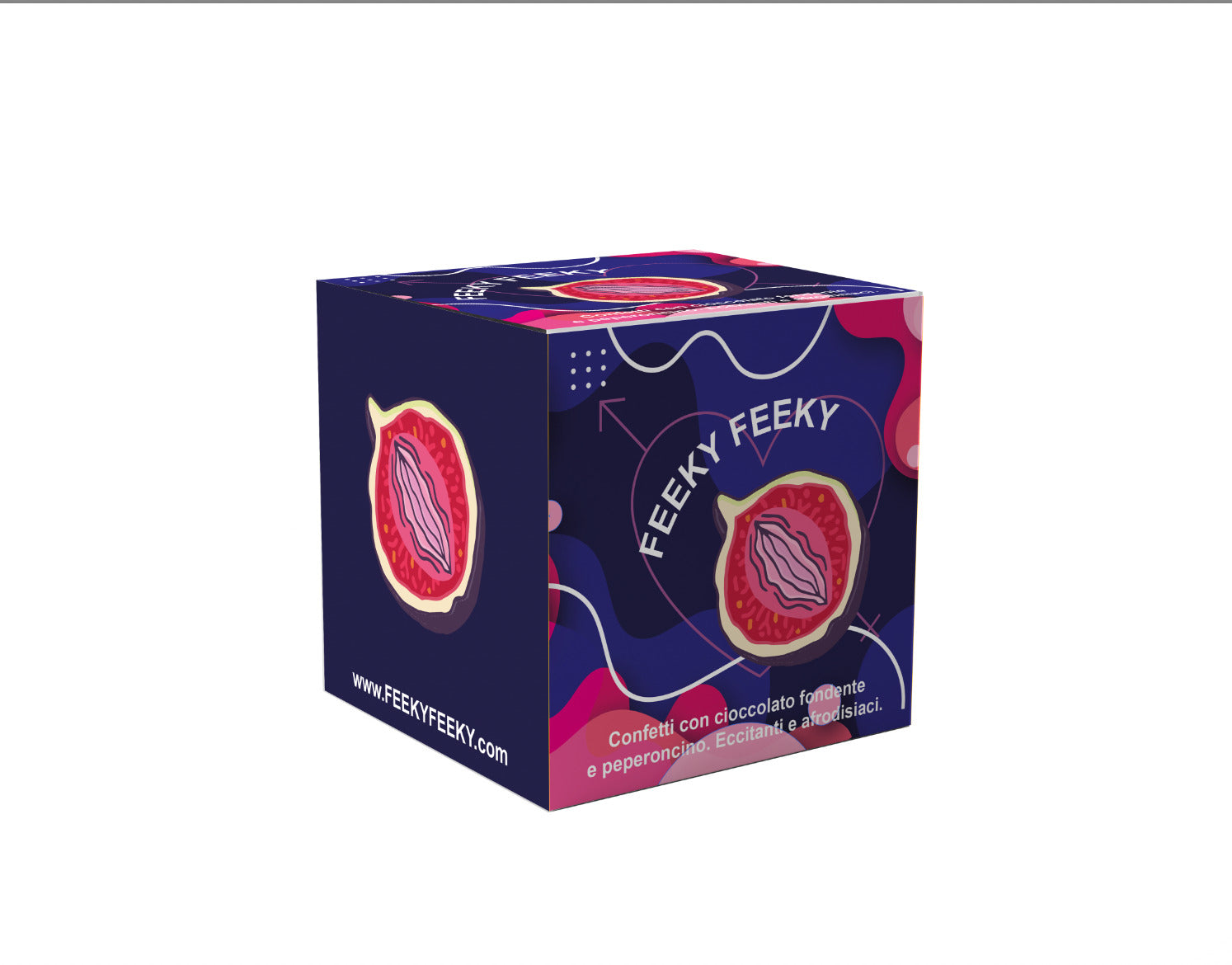 Confetti al cioccolato fondete e peperoncino svilluppati in collaborazione con una famosa azienda dolciaria italiana