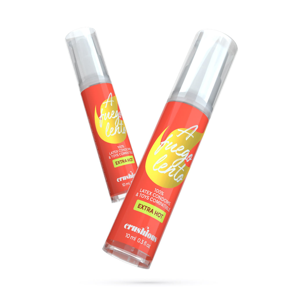Lubrificante Crushios A fuego lento: lubrificante ad effetto riscaldante compatibile con ogni tipo di sextoy e preservativo. Confezione da 10ml