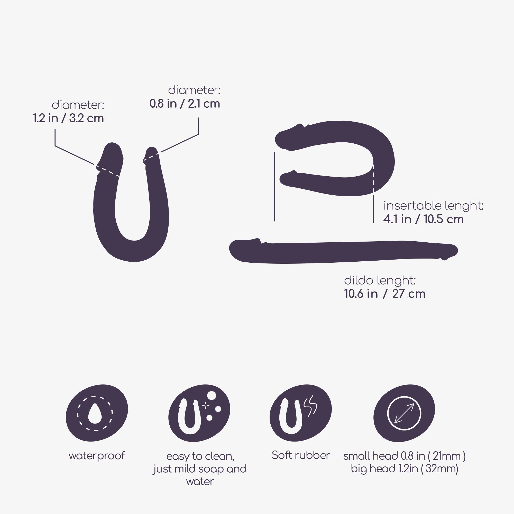 Chi non si accontenta, gode il doppio. Che tu voglia giocare da solə o in coppia, questo doppio dildo è qui per dimostrarti che il piacere raddoppia davvero quando ci sono due estremità pronte a darti tutto quello che desideri. 