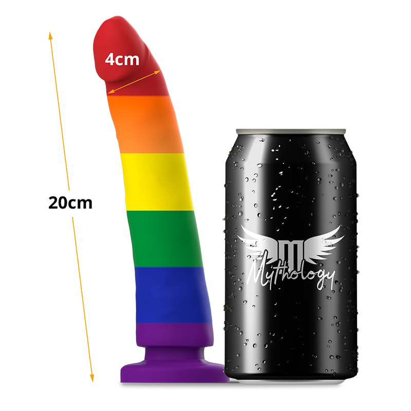 20 cm di pura leggenda, 4 cm di diametro e un look proudly irresistibile. Il dildo Pride Mythology non è solo grande. È grande stile, grande flessibilità, grande goduria. 
