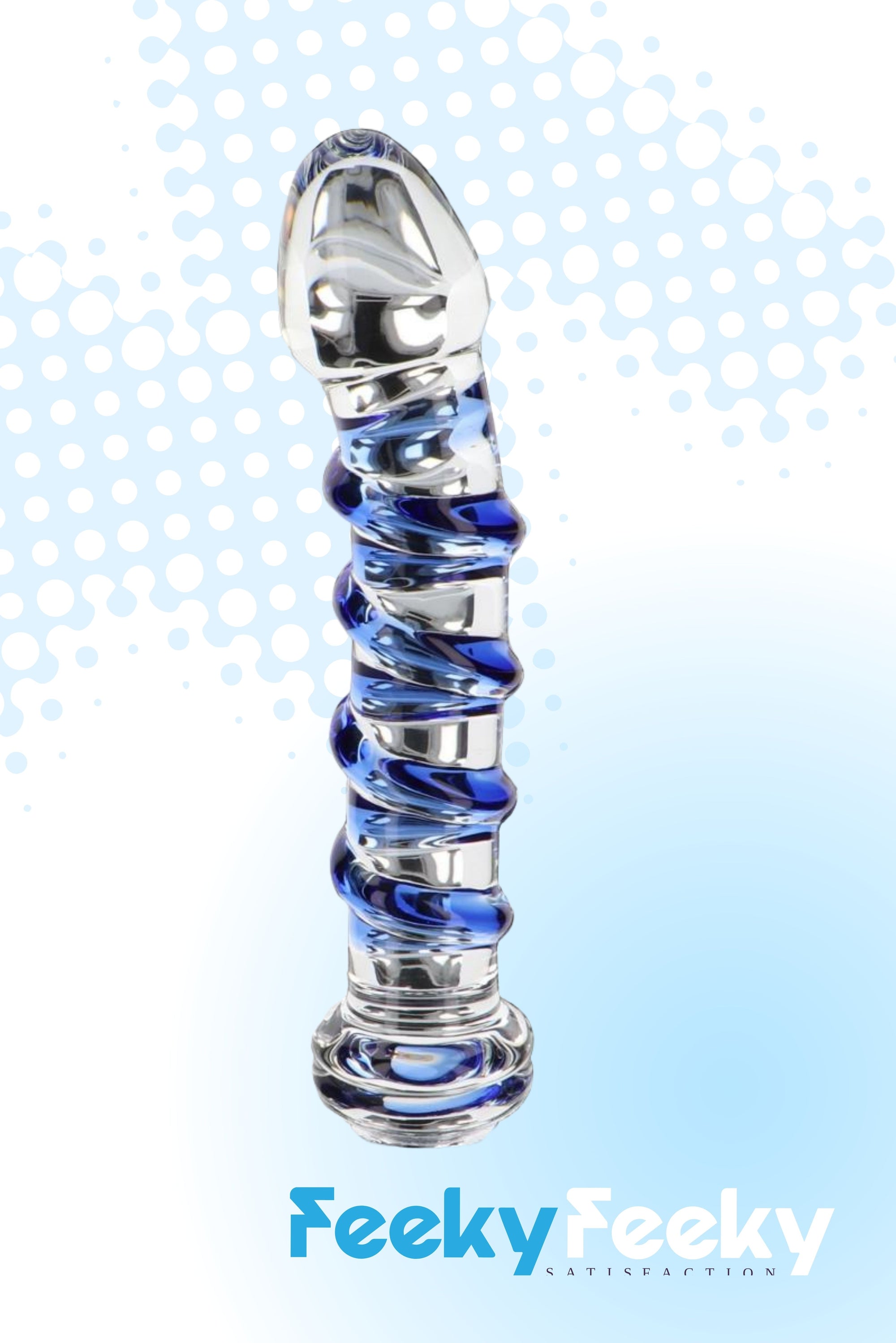  Pirulo è il dildo in vetro curvo progettato per stimolare il punto G con precisione millimetrica e… un tocco di magia. La sua spirale blu decorativa non è solo estetica mistica da luna piena, stimola intensamente l'area CUV garantendo un livello di piacere...esoterico. 