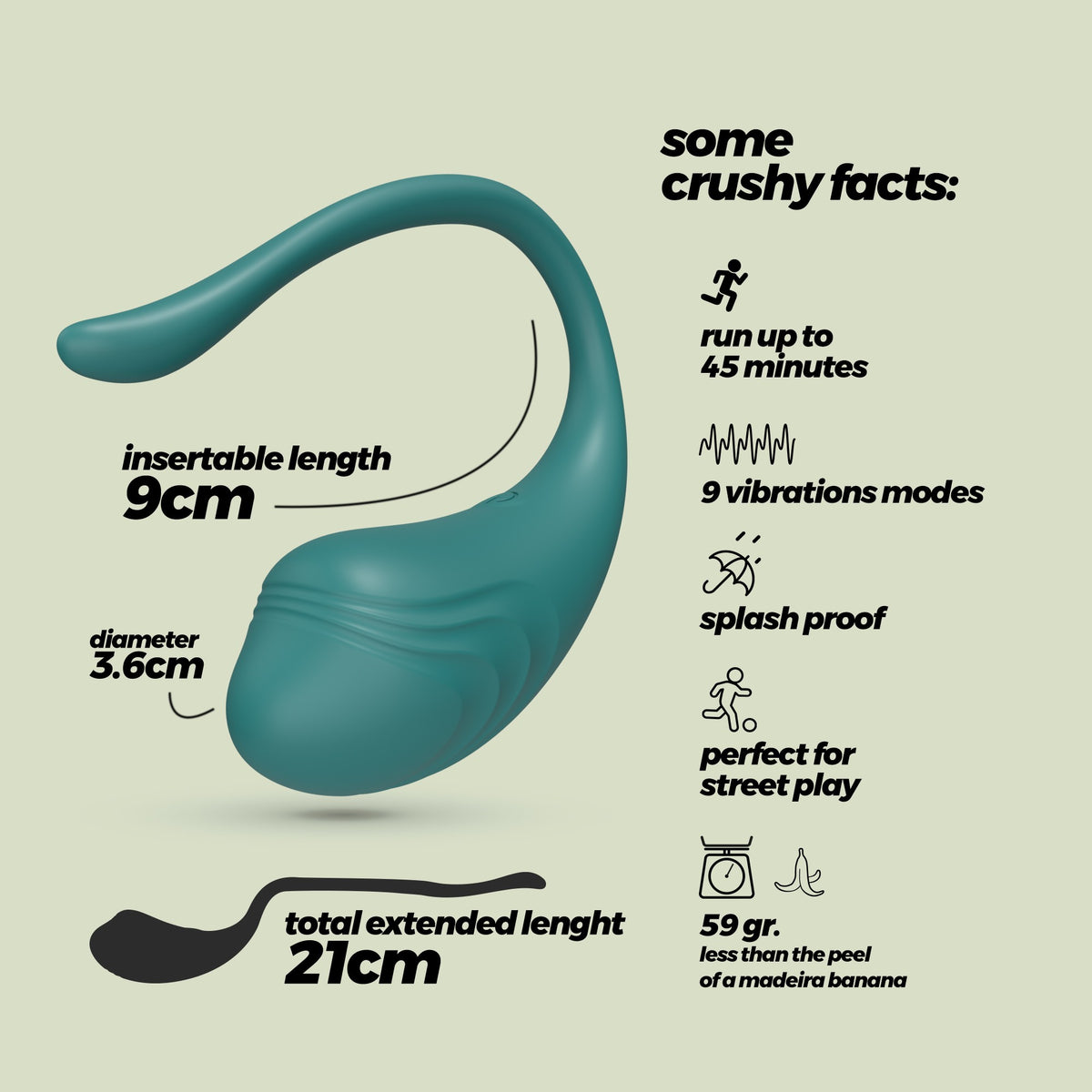 SexToy EggStasy: ovetto vaginale vibrante con telecomando per il controllo a distanza (portata massima 10/15m).