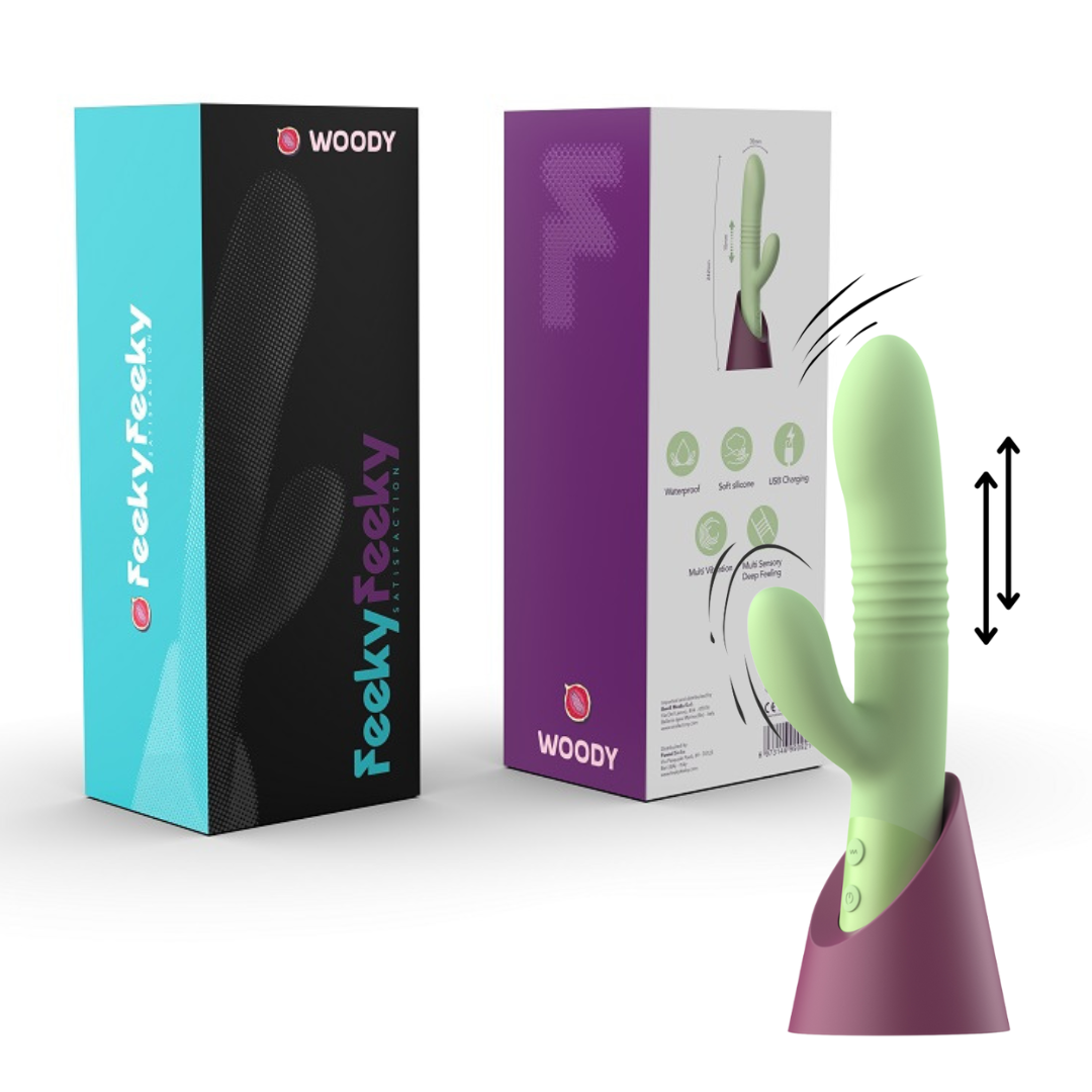  WOODY è il rabbit dal nome che ricorda un certo cowboy famoso (sì, quel Woody) – ma qui, la story lo racconti tu... e finisce con un gran bel finale.

Grazie alla sua funzione vibrante, la testina più piccola stimola il clitoride in tutte le direzioni: orarie, antiorarie e anche alternate – facendoti perdere la testa quando vuoi, come vuoi...tutte le volte che vuoi 