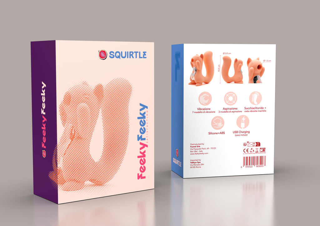 Sqirtle è il nostro toy 2in1 dall’aspetto più innocente…ma il potere più intenso. 😏 Il suo musetto è un succhia clitoride che aspira, pulsa e stuzzica senza bisogno di contatto diretto, mentre la sua coda… è un vibratore interno pensato per stimolare perfettamente la zona CUV dall’interno.