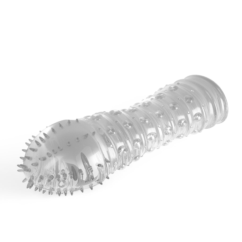 Non solo lunghezza, ma spessore, stimolazione e puro divertimento. Ecco a te Dickleberg, la guaina estensiva che pensa al piacere di tutti. Il glande è costellato di setoline, mentre il corpo è decorato con sporgenze...che trasformano ogni momento in un delirio di sensazioni.