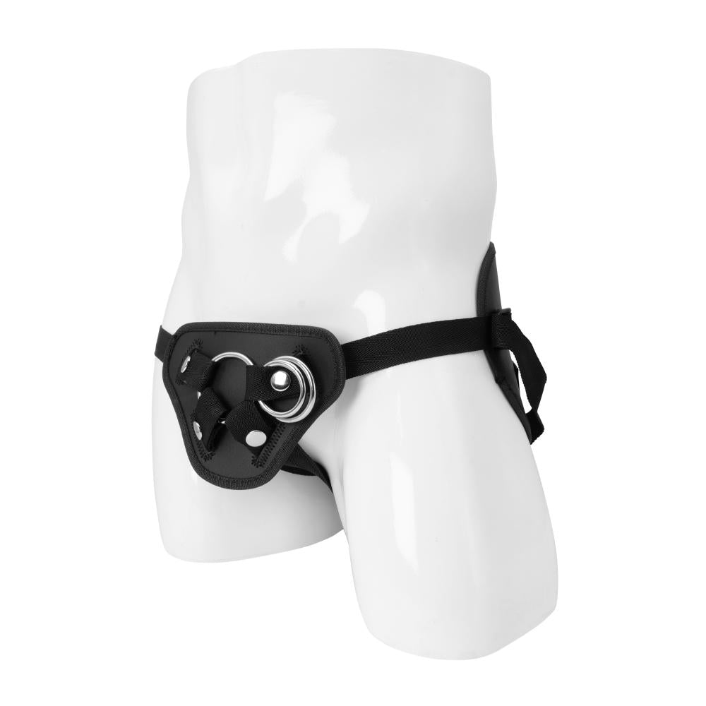 Grazie ai 3 anelli metallici intercambiabili (4,1 cm, 4,8 cm e 5,4 cm) puoi agganciare a questo Harness dildo di diverse dimensioni: dal più “soft & easy” a quelli dalle dimensioni... più intense.