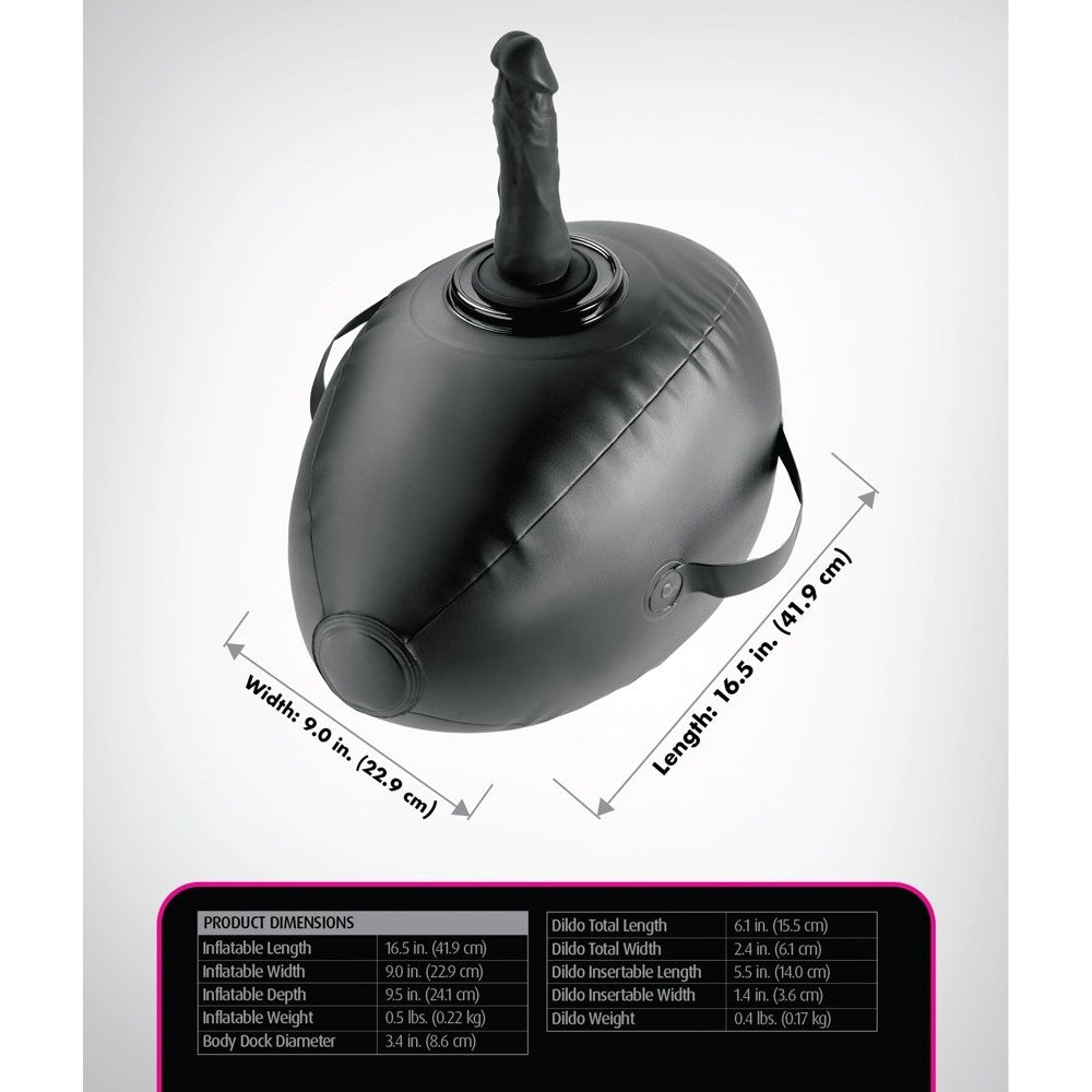 SEDILE gonfiabile con DILDO 14 cm