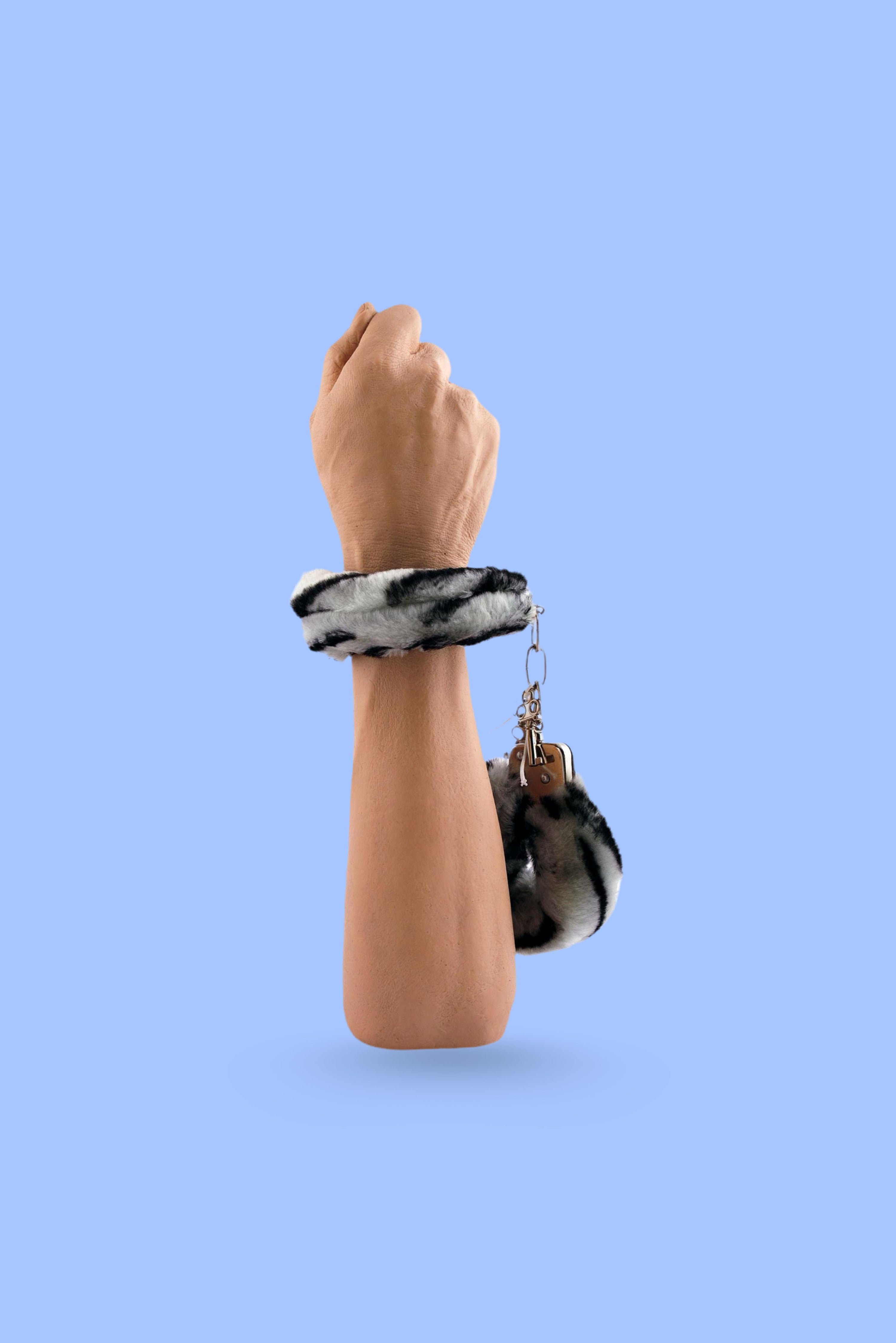 Zebra Plush Handcuffs