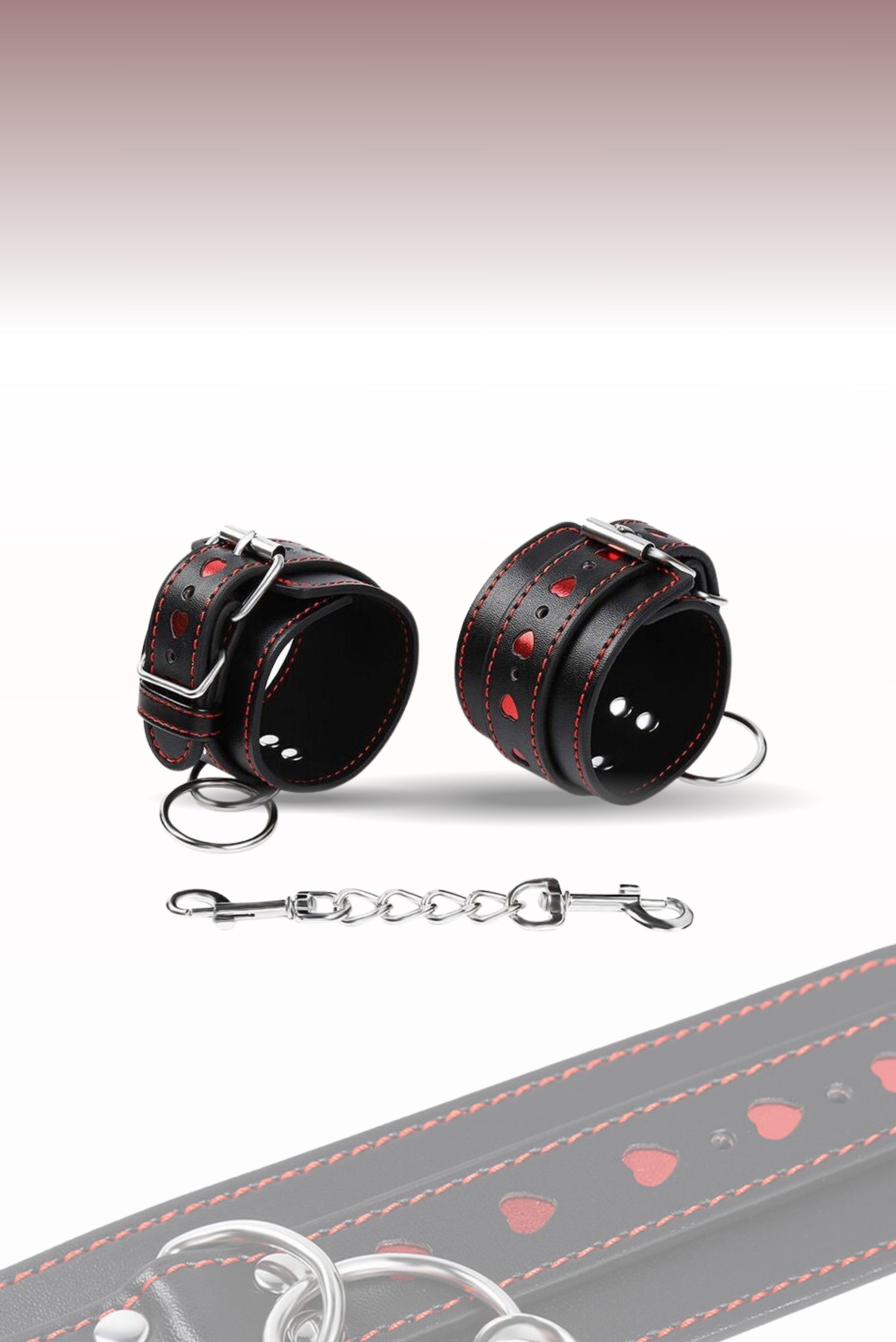 Small Black Heart Wristbands