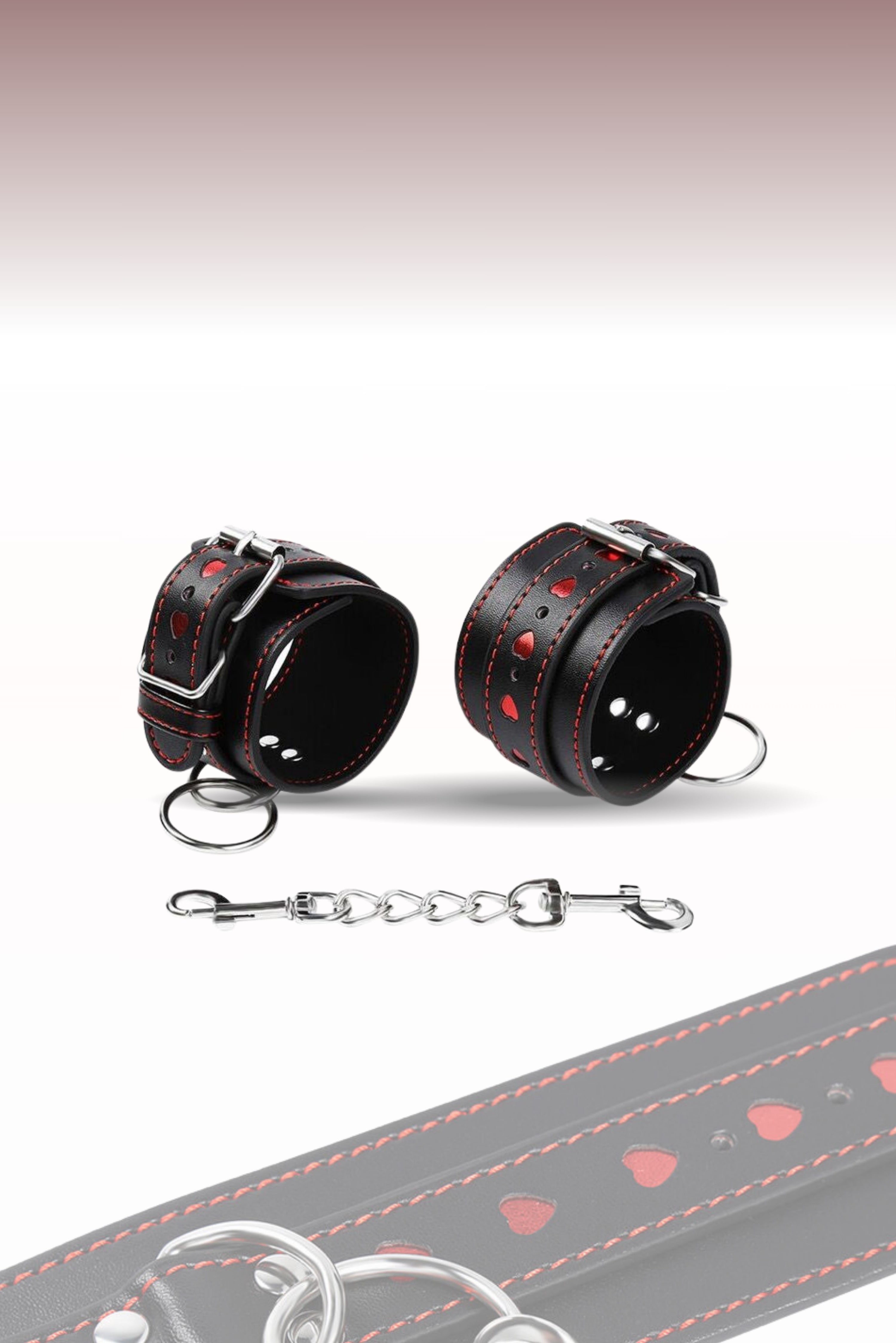 Small Black Heart Wristbands