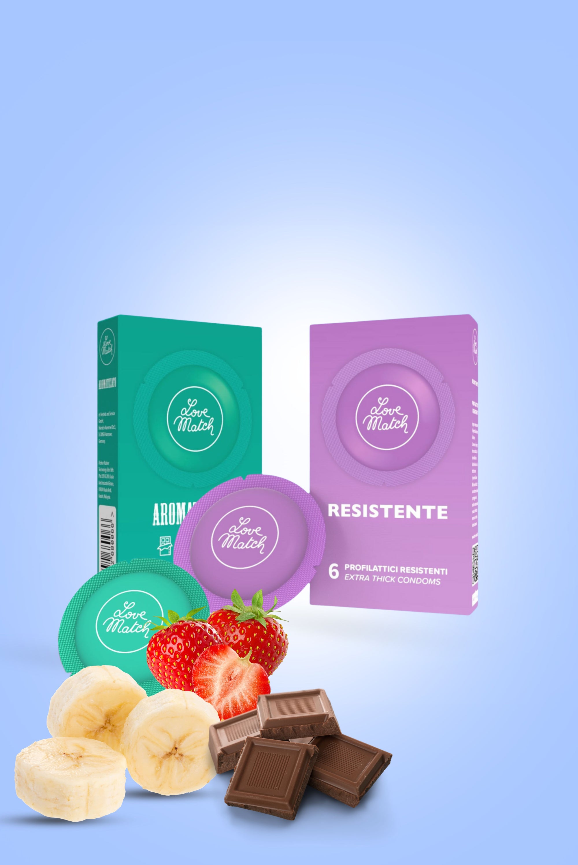 LoveMatch Strong + Flavored Condoms - 12 Count