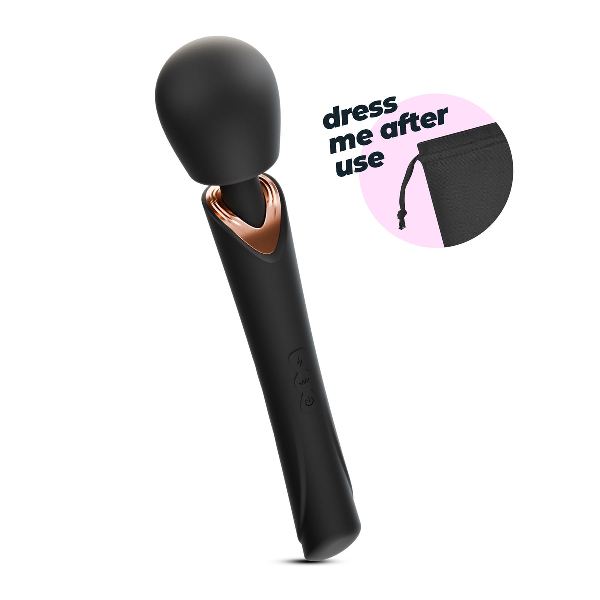 HOLLY MASSAGGIATORE A WAND RICARICABILE NERO