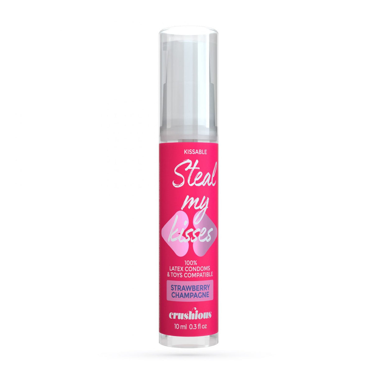 Lubrificante aromatizzato JELLY gusto fragola e champagne: 100% baciabile e compatibile con ogni tipo di preservativo o sextoy. Confezione spray da 10ml.