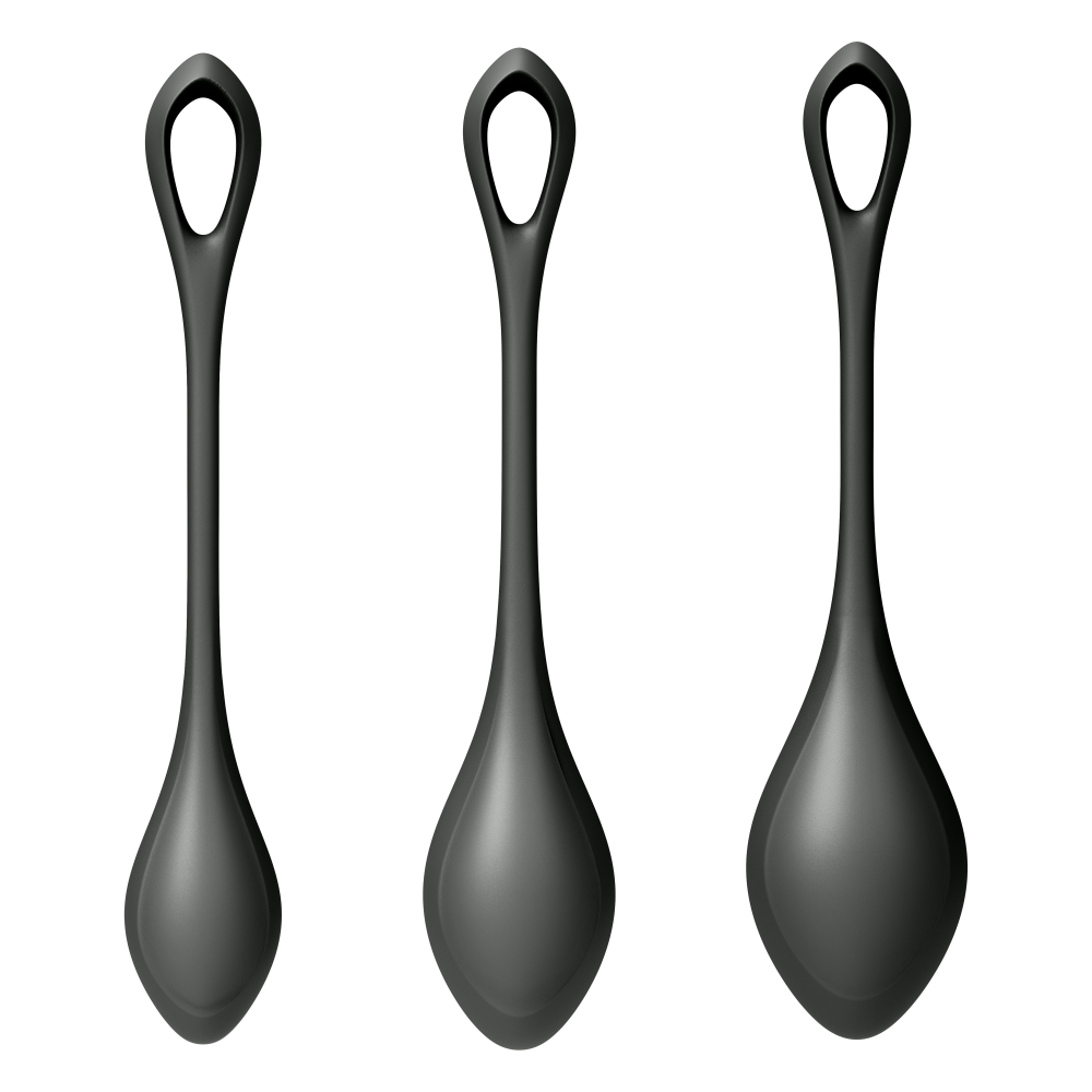 Set di 3 kegel balls/ palle di kegel per l'allenamento del pavimento pelvico. Aumento progressivo della dimensione.