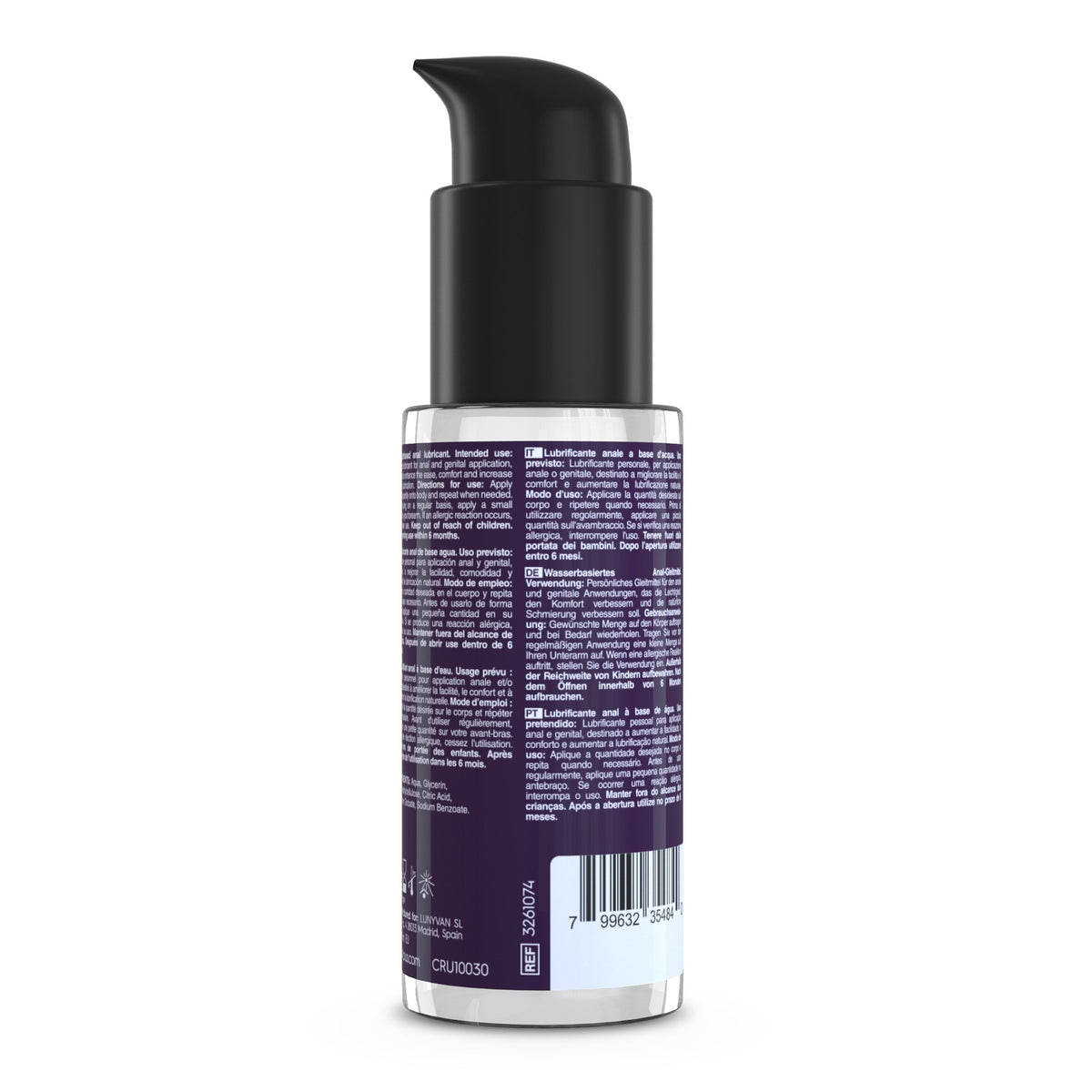 Lubrificante a effetto rilassante a base d'acqua