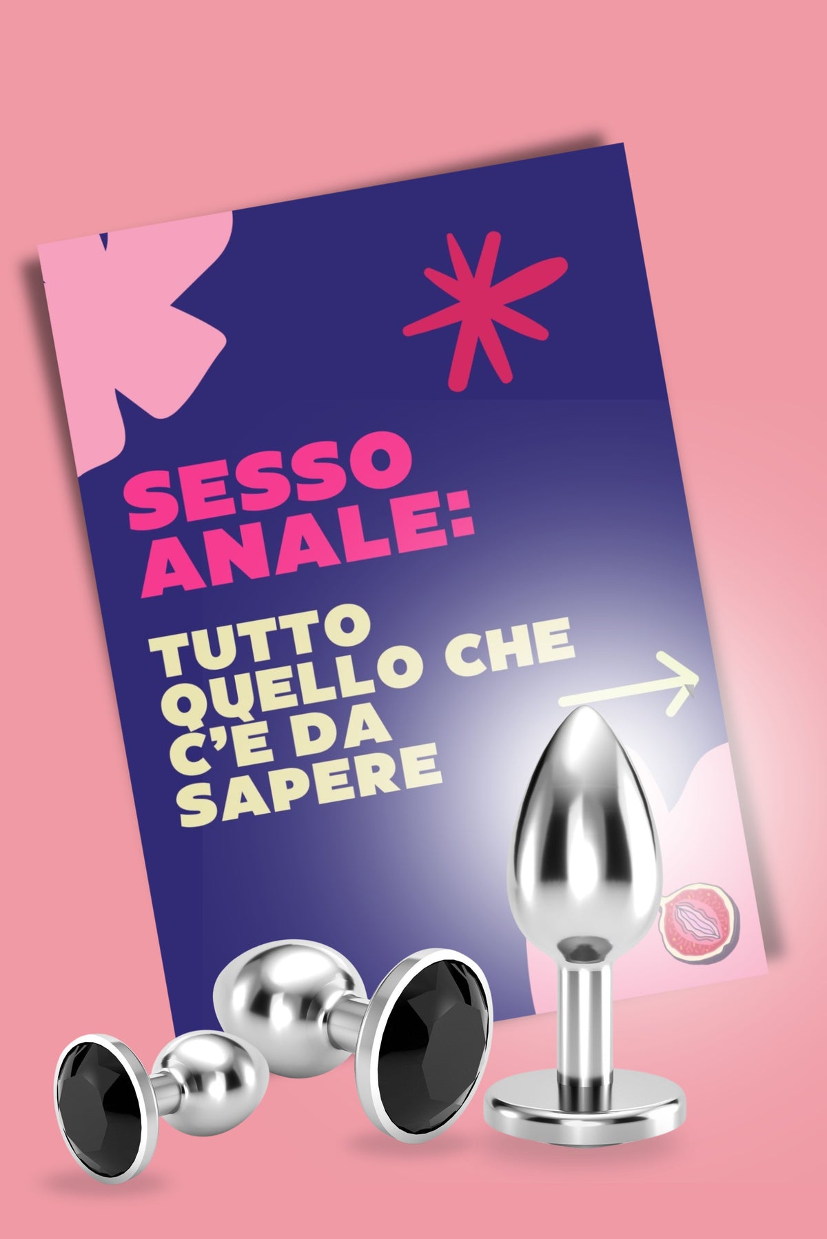 Kit di 3 plug anali con inclusa guida al sesso anale in omaggio (formato PDF)