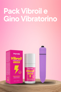 SexToy Kit VibrAmami- kit di due prodotti per il benessere intimo sessuale: INTYMATE VIBROIL stimolatore liquido gel ad effetto vibrante 15ml e GINO VIBRATORINO il piccolo bullet vibrante tascabile dalle vibrazioni super potenti
