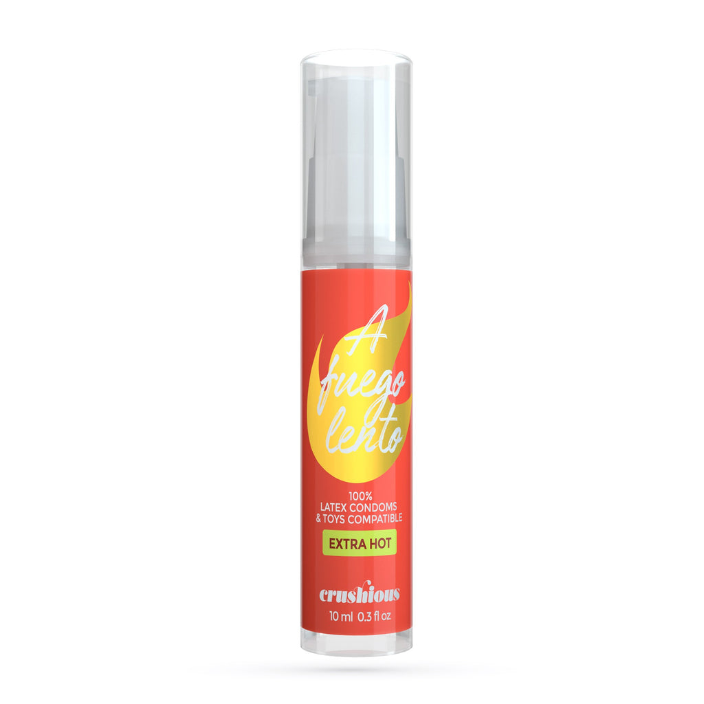 Lubrificante Crushios A fuego lento: lubrificante ad effetto riscaldante compatibile con ogni tipo di sextoy e preservativo. Confezione da 10ml