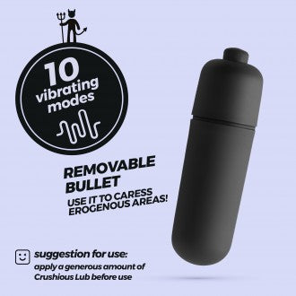 Lucyfer è il bullet che sembra uscito direttamente dall’inferno… ma solo per mandarti in paradiso. Piccolo, potente e con un animo un po’ birichino, è perfetto per stuzzicare ogni tua zona erogena con le sue 10 modalità di vibrazione tutte da provare.