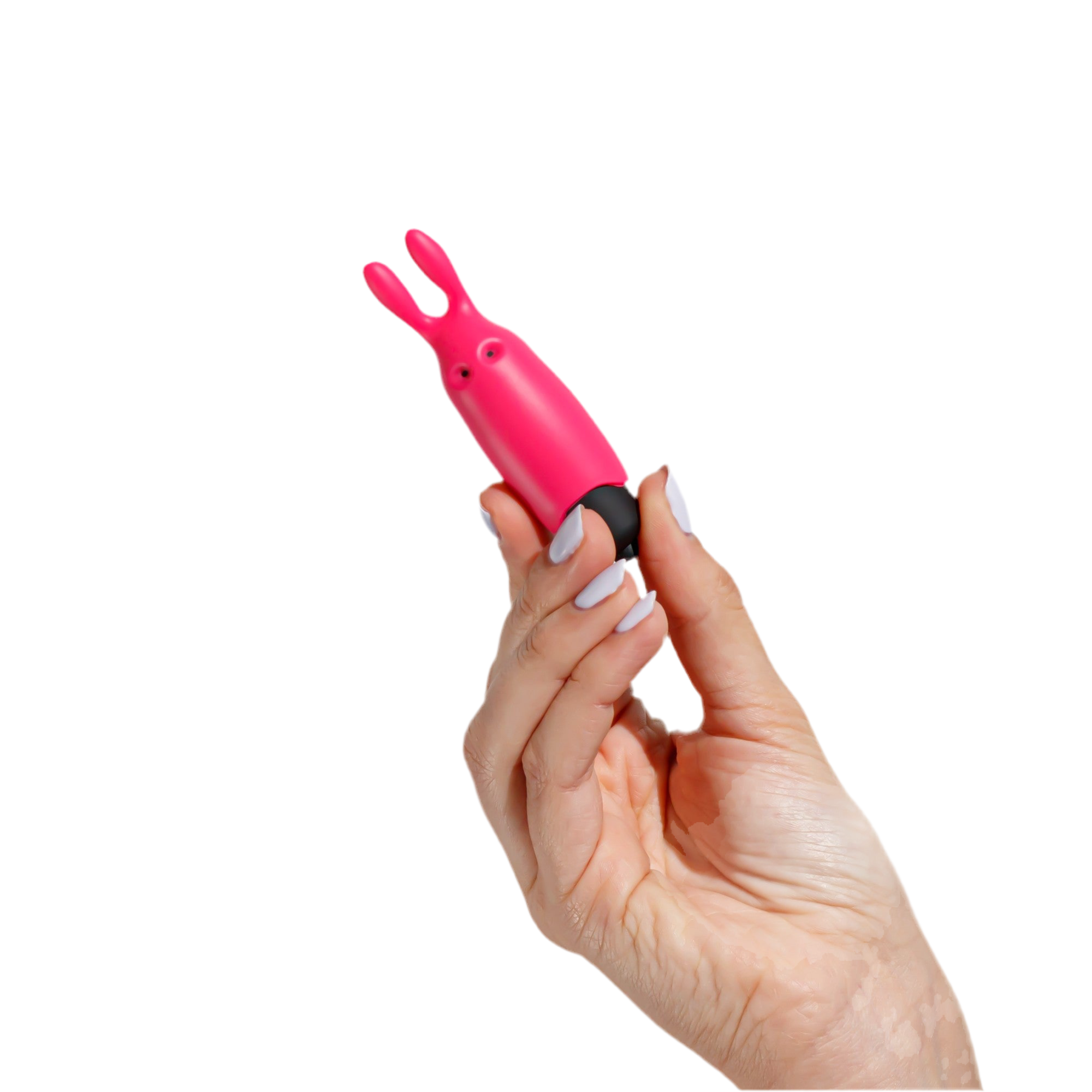 SexToy mini Bullet 'O-Pet': bullet tascabile con rivestimento in silicone a forma di tenero coniglietto rosa, 10 livelli di vibrazione fra cui scegliere, a batterie.