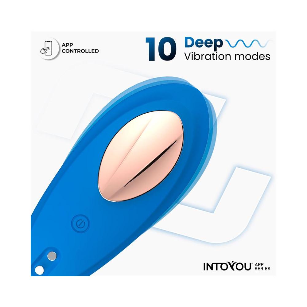 Vibratore Panty: sextoy da stimolazione esterna con calamita per l'aggancio alla biancheria intima. 10 modalità di vibrazione diverse, SexToy compatibile con applicazione per il controllo a distanza e da remoto. Materiale: Silicone premium. 