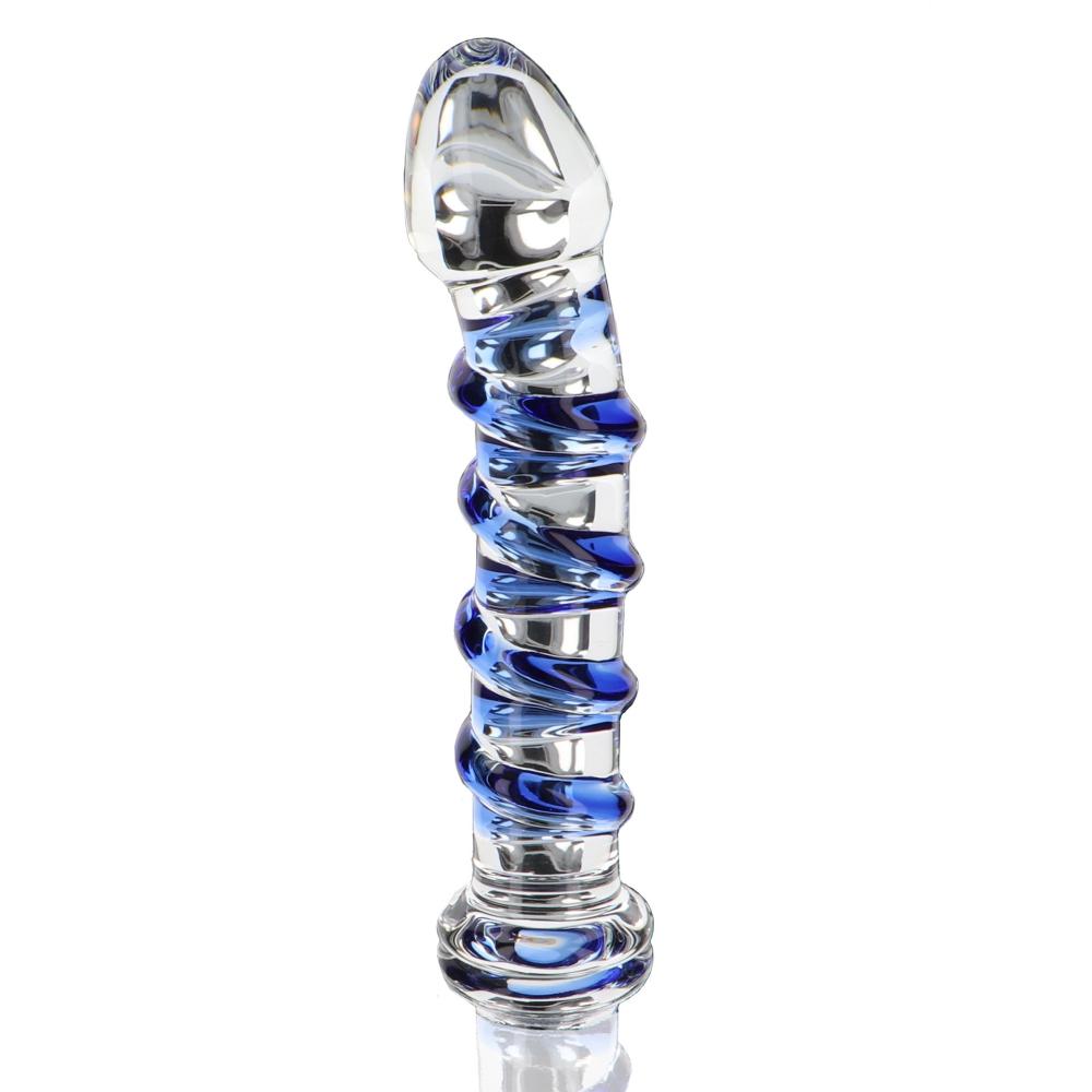  Pirulo è il dildo in vetro curvo progettato per stimolare il punto G con precisione millimetrica e… un tocco di magia. La sua spirale blu decorativa non è solo estetica mistica da luna piena, stimola intensamente l'area CUV garantendo un livello di piacere...esoterico. 