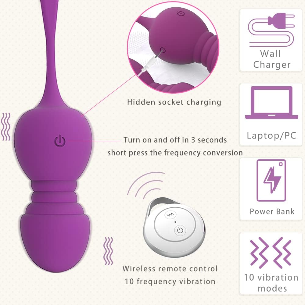 Palle vaginale 'PleasureBalls' vibranti con telecomando per controllo a distanza. Perfette per effettuare gli esercizi di kegel (KegelBalls) e per ondate di piacere intense. Materiale: Silicone/ABS.
