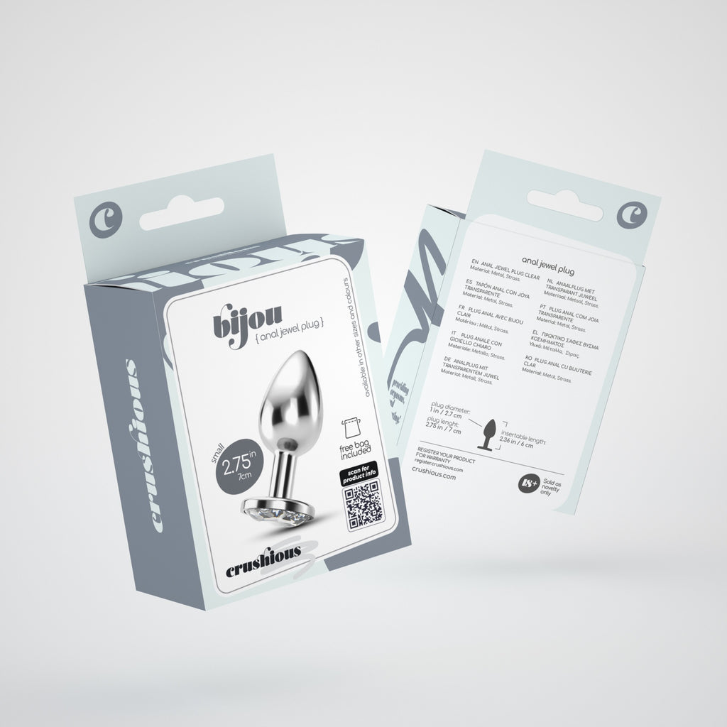 SexToy Plug anale con stoppino decorato da brillantte, Dimensione S - small.