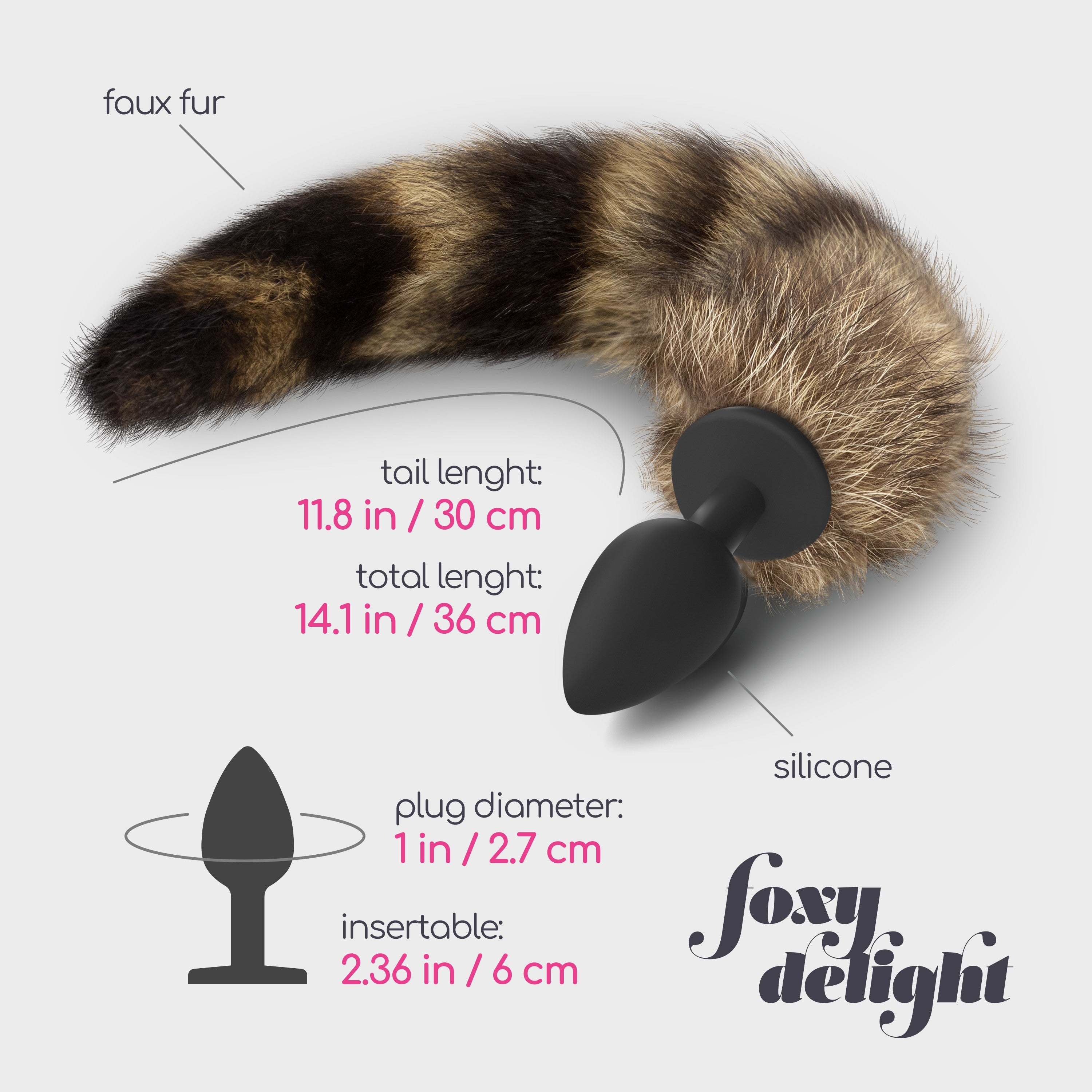 Plug con coda di volpe Foxy: sextoy plug anale con stoppino con coda.