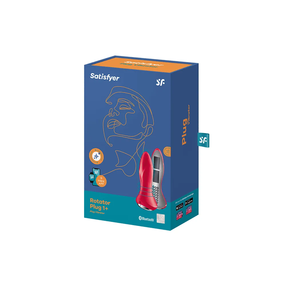Plug anale con applicazione integrata per il controllo a distanza. Funzione 2in1: vibrazione e rotazione, marca: Satisfyer