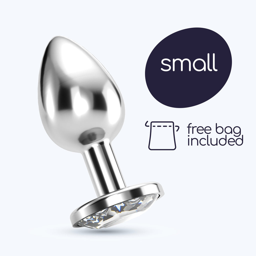 SexToy Plug anale con stoppino decorato da brillantte, Dimensione S - small.