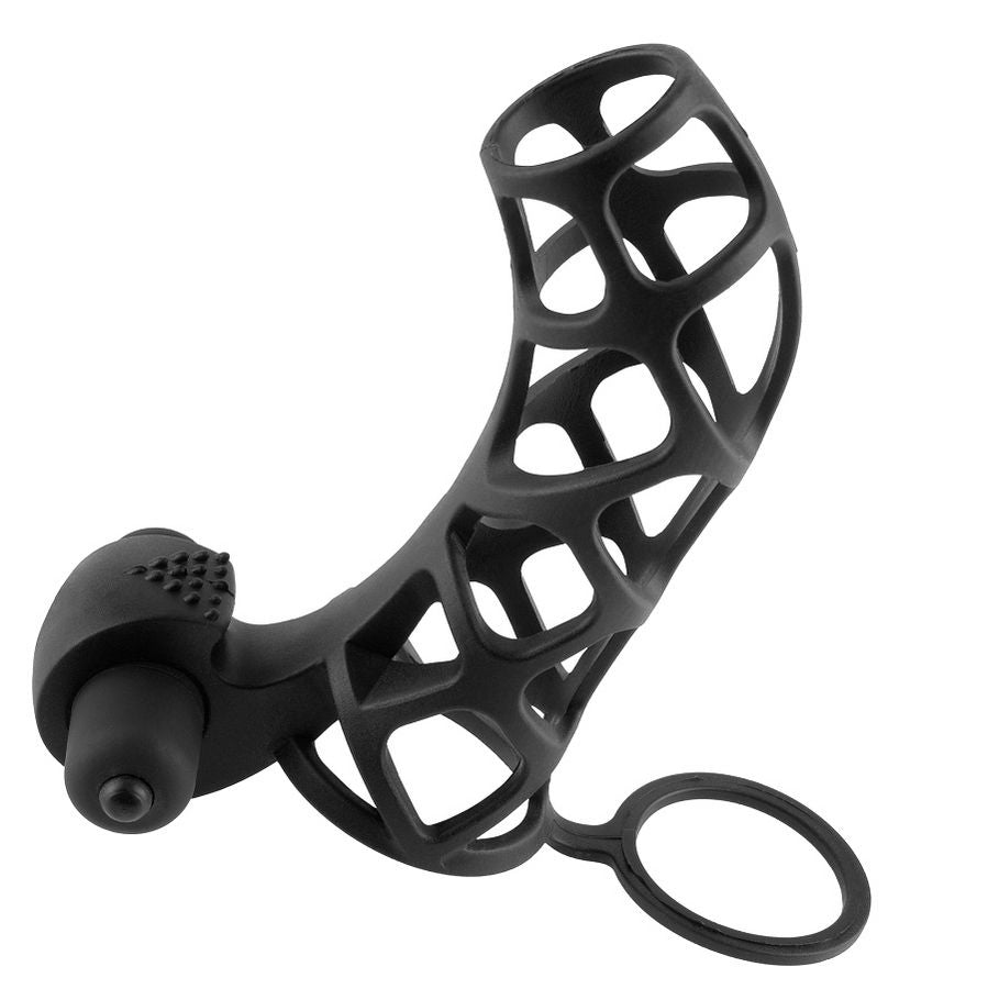 Pensavi che PowerCage fosse solo questione di "centimetri in più"? Beh, preparati a una sorpresa... vibrante! Alla base della guaina si nasconde un bullet vibrante pronto a scatenare onde di piacere non solo per te, ma anche per la tua fortunata partner. 