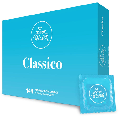 Scatola da 144 Profilattici in Lattice: preservativo Classico Love Match