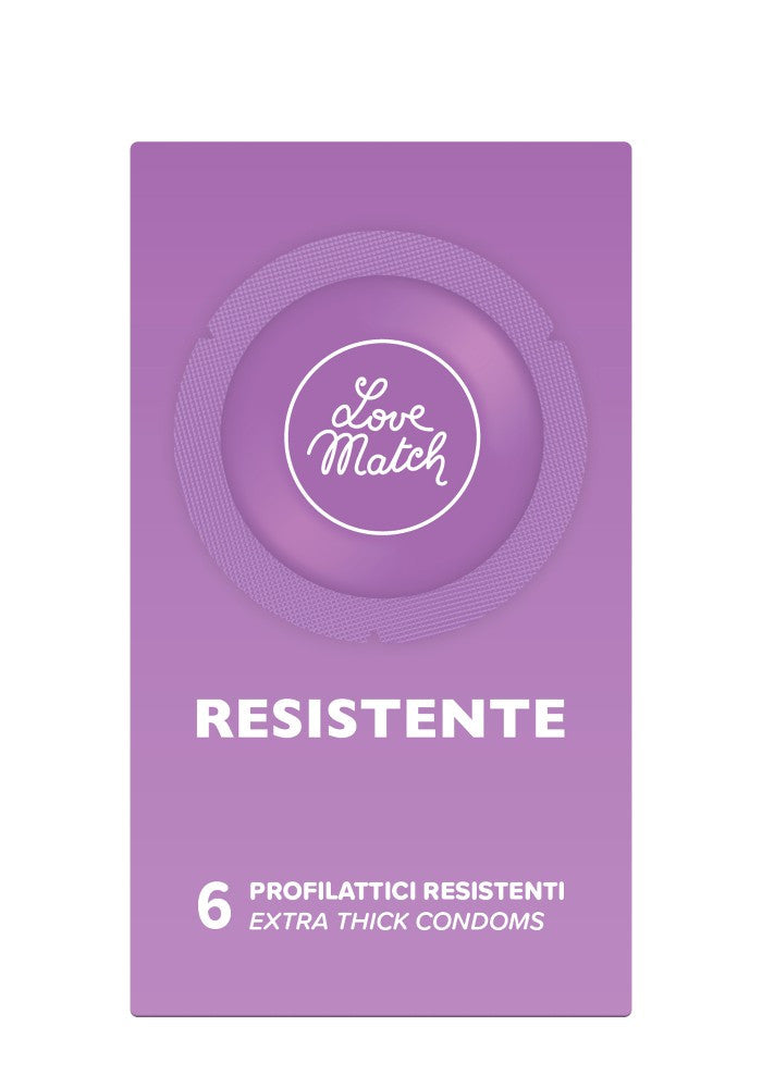 Preservativo Love Match resistente: profilattici ultra resistenti che offrono il massimo della sicurezza, senza togliere nulla al piacere.