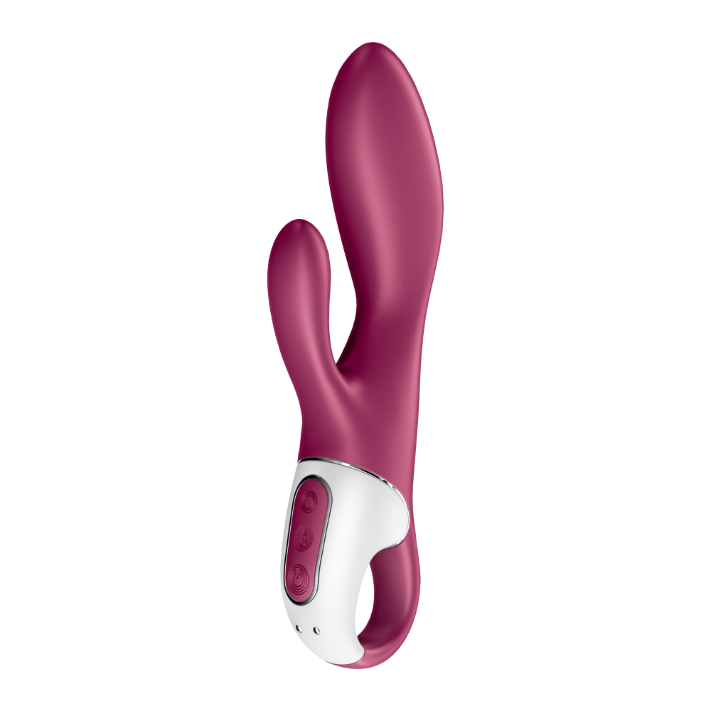 Vibratore Rabbit 'HeatedAffair' 2in1: funzione di vibrazione e sistema di riscaldamento integrato. Vibratore con applicazione integrata per il controllo a distanza e da remoto. Materiale: Silicone biocompatibile, Marca: Satisfyer.