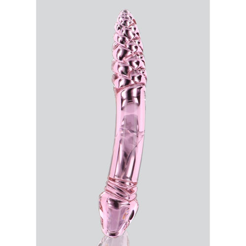 Scettro è un dildo in cristallo a doppia estremità, pensato per chi non si accontenta di una sola dimensione del piacere. Da un lato una punta realistica e sinuosa, pronta a regalarti piaceri profondi. Dall’altro? Una punta con texture a spirale, perfetta per massaggi più intensi e...“d'effetto”.