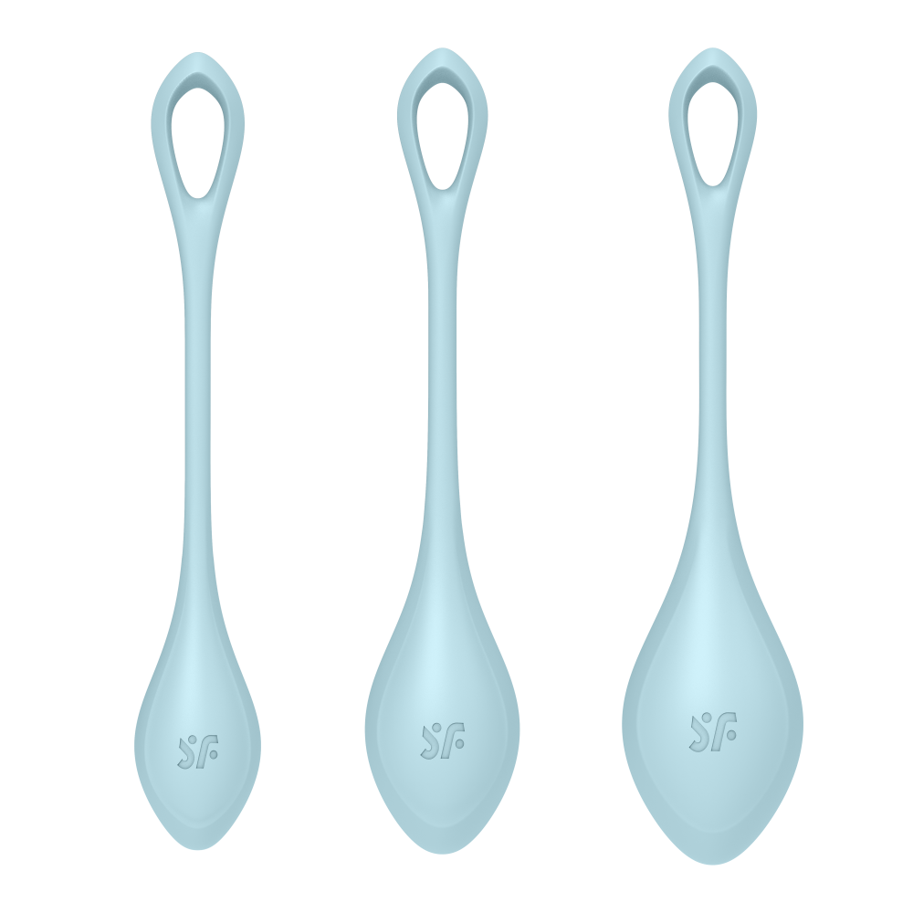Set di 3 kegel balls/ palle di kegel per l'allenamento del pavimento pelvico. Aumento progressivo della dimensione.