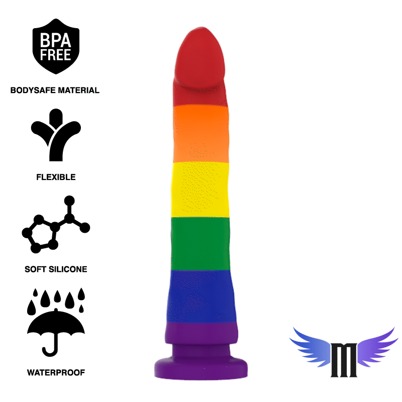 20 cm di pura leggenda, 4 cm di diametro e un look proudly irresistibile. Il dildo Pride Mythology non è solo grande. È grande stile, grande flessibilità, grande goduria. 