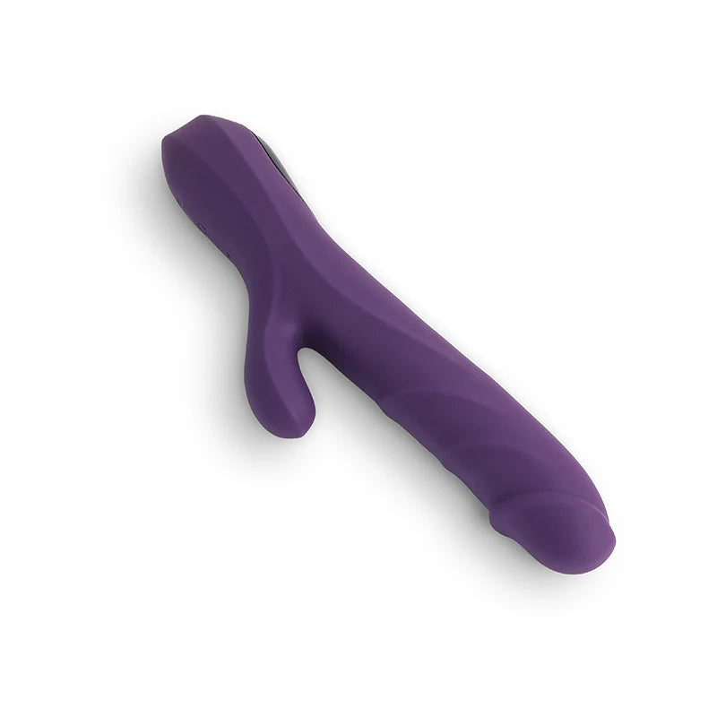 Vibratore Rabbit 'Ames' dalla forma realistica: sex toy a doppia stimolazione vaginale e clitoridea, multi-vibrazione, forma realistica ed ergonomica. Materiale: Silicone/ABS; Marca Produttore: Ammicco.