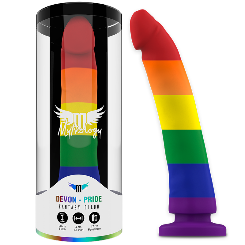 20 cm di pura leggenda, 4 cm di diametro e un look proudly irresistibile. Il dildo Pride Mythology non è solo grande. È grande stile, grande flessibilità, grande goduria. 
