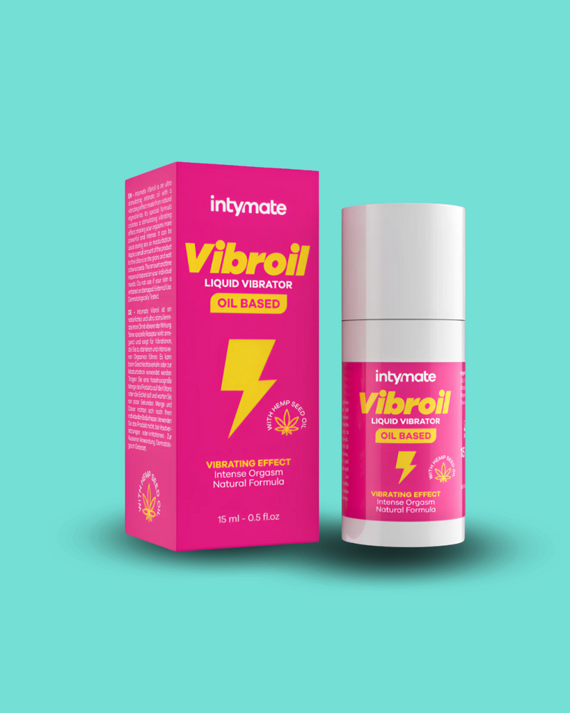 Olio ad uso intimo ad effetto vibrante: olio dalla formula naturale con proprieta` stimolanti. Completamente organico e vegano.