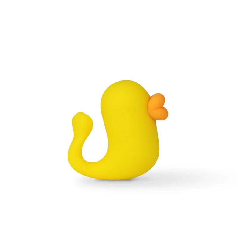 Vibratore da stimolazione esterna a forma di papera NaughtyDuck: inserire sul dito e accarezzare il proprio corpo o quello del partner facendo vibrare NaughtyDuck sulle zone erogene.
