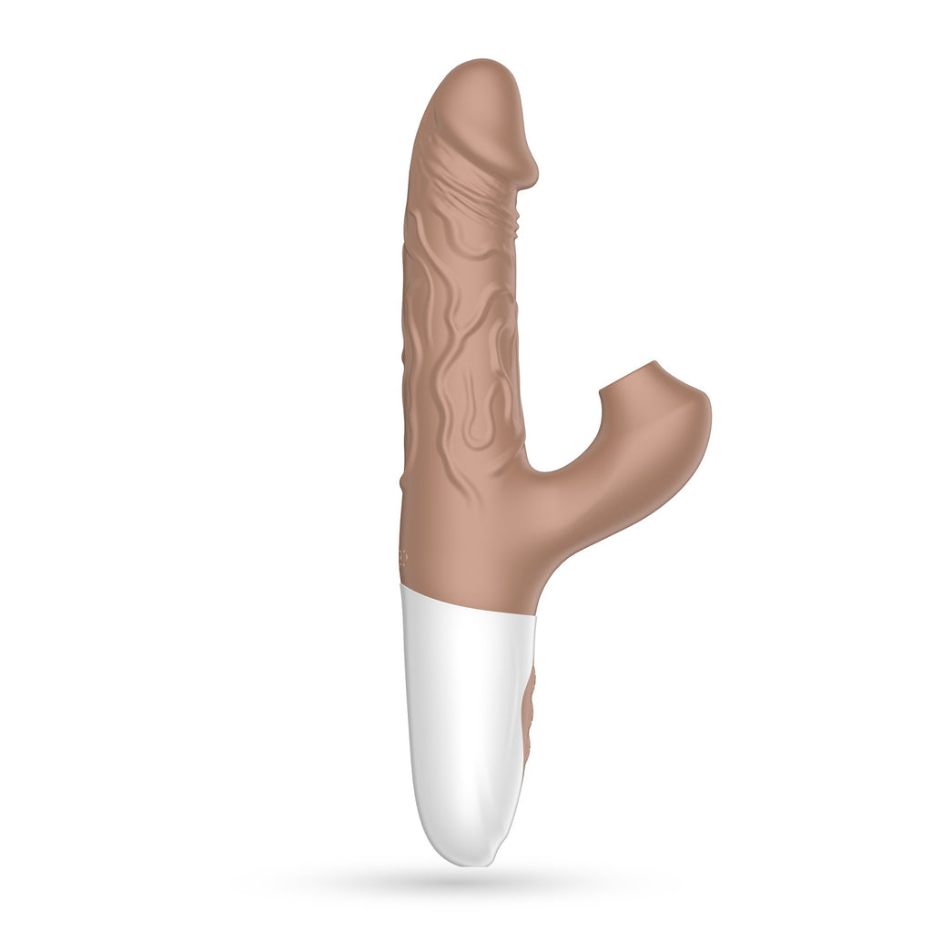 SexToy ElMatador: vibratore forma realistica rabbit 3 in 1 con vibrazione, suzione e movimento thrusting Up&Down. 