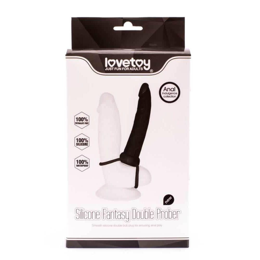 SexToy Dildo con anello fallico integrato per doppie penetrazioni. 